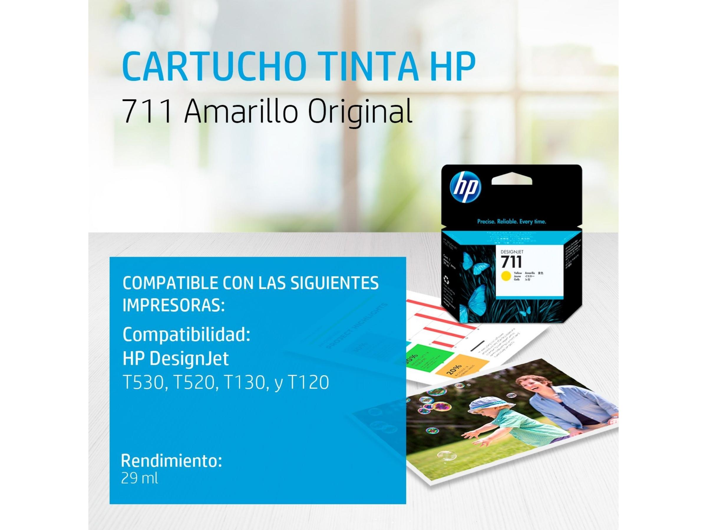 CARTUCHO DE TINTA HP 711 YELLOW 29ML (CZ132AL) T120/ T520